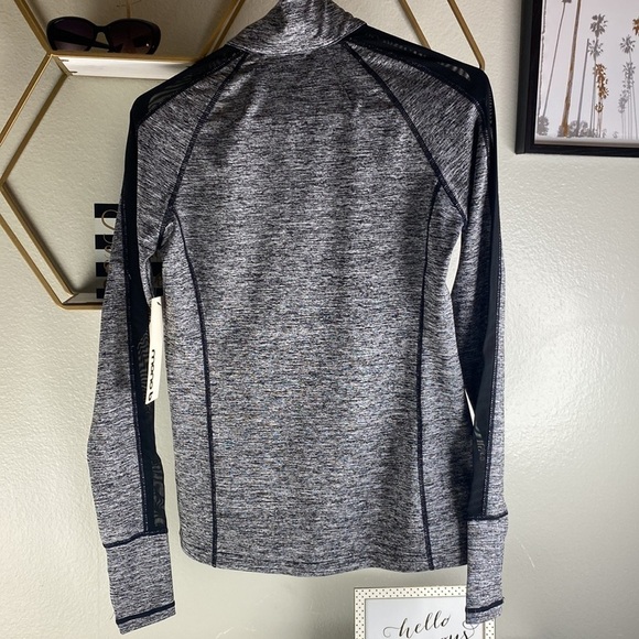 MONO B Athleisure Workout Jacket in Gray and Black SZ SMALL - Picture 10 of 13
